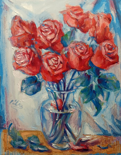 Red Roses by Alex Klas, Painting for Sale on Select
