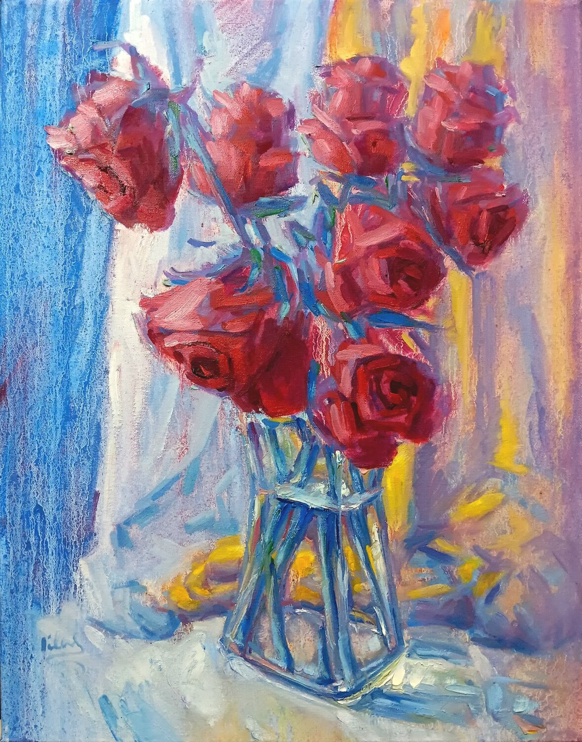 Roses Alex Klas Original painting for sale