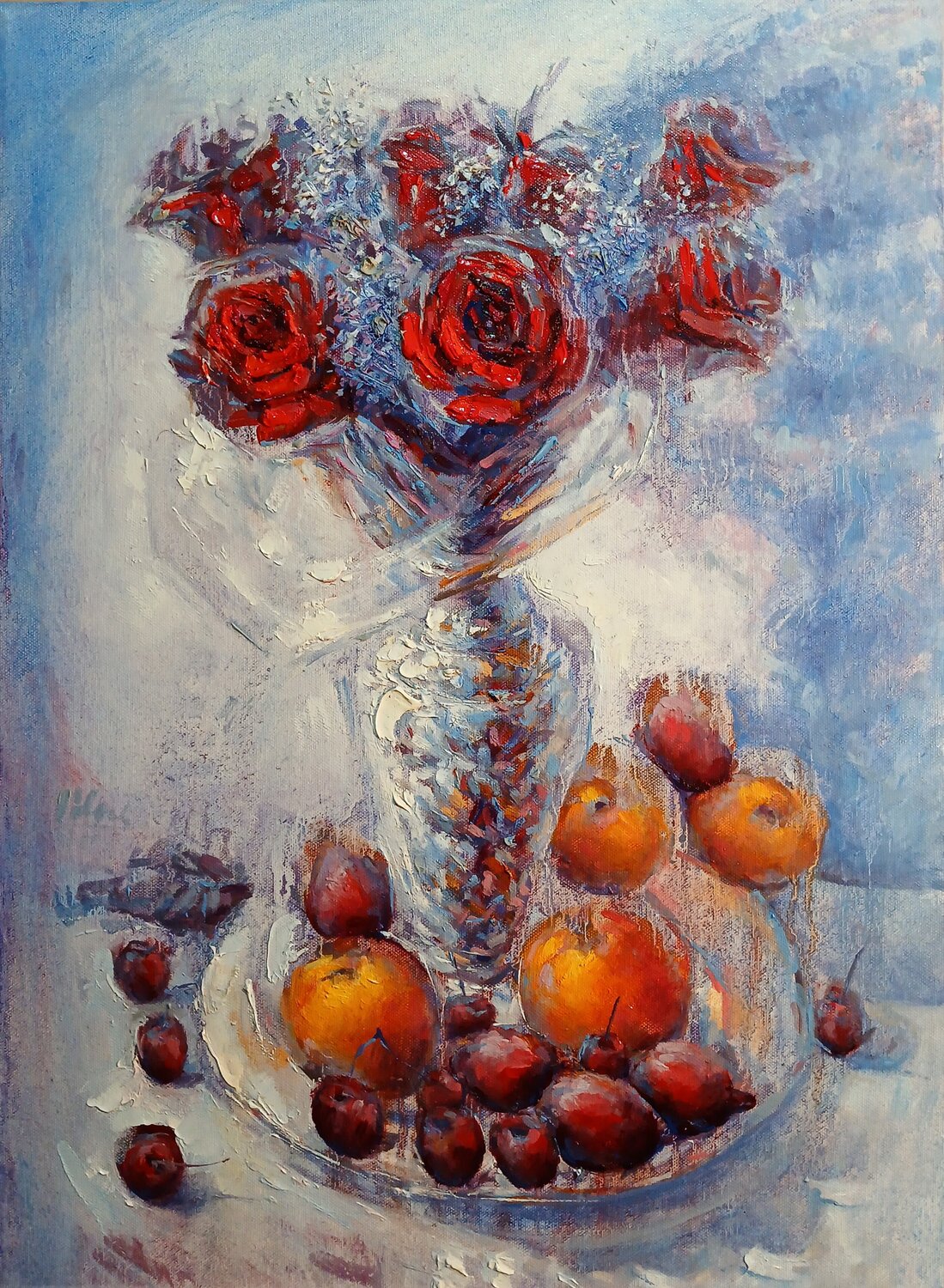 Bouquet with Fruits Alex Klas Original painting for sale