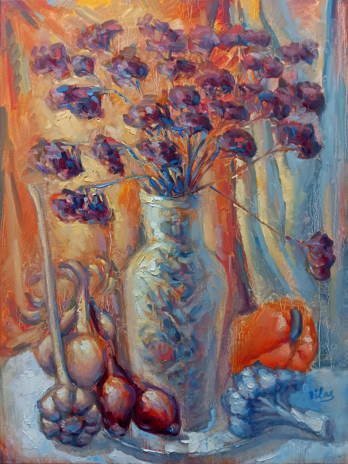 Purple Shades ll Alex Klas Original painting for sale