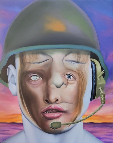 Face FS - Final Trilogy part 1 War n6 Clear Dusk by christophe avella bagur, Painting for Sale on Select