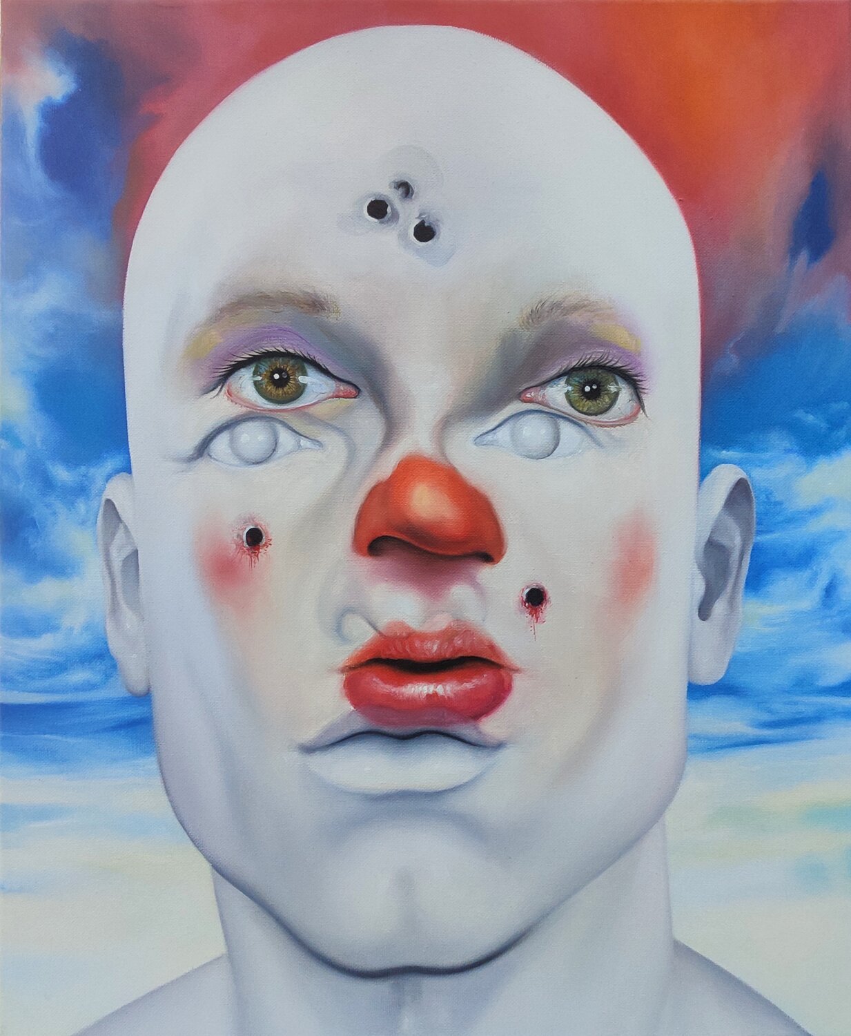 Face FS - Final Trilogy part 1 War n4 Bulletproof christophe avella bagur Original painting for sale