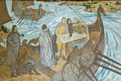 Auf der Suche des Mädels des Nordens by Karina Ludborzha, Painting for Sale on Select