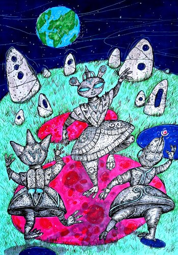 Unter Seinesgleichen by Karina Ludborzha, Drawing for Sale on Select