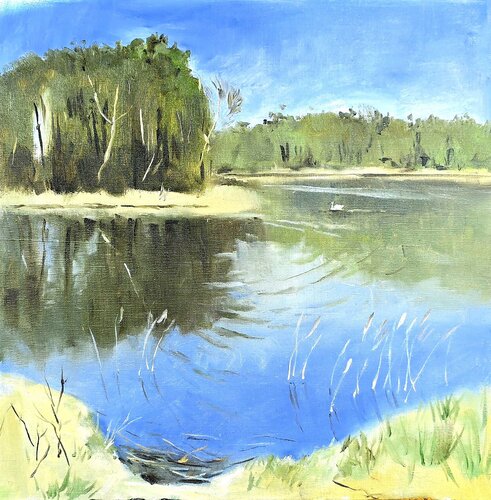 Früher Frühling by Karina Ludborzha, Painting for Sale on Select
