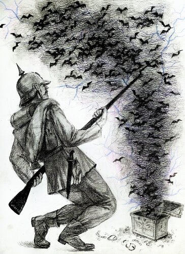 Die Büchse der Pandora by Karina Ludborzha, Drawing for Sale on Select