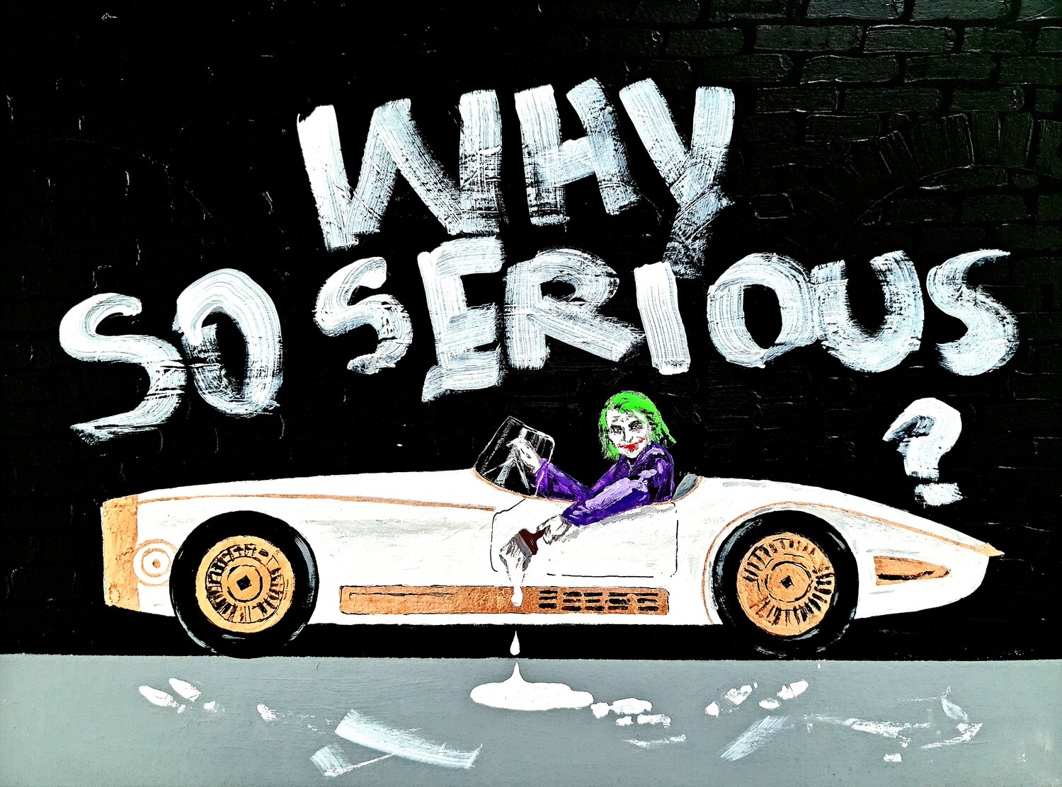Why so serious? Karina Ludborzha Original painting for sale