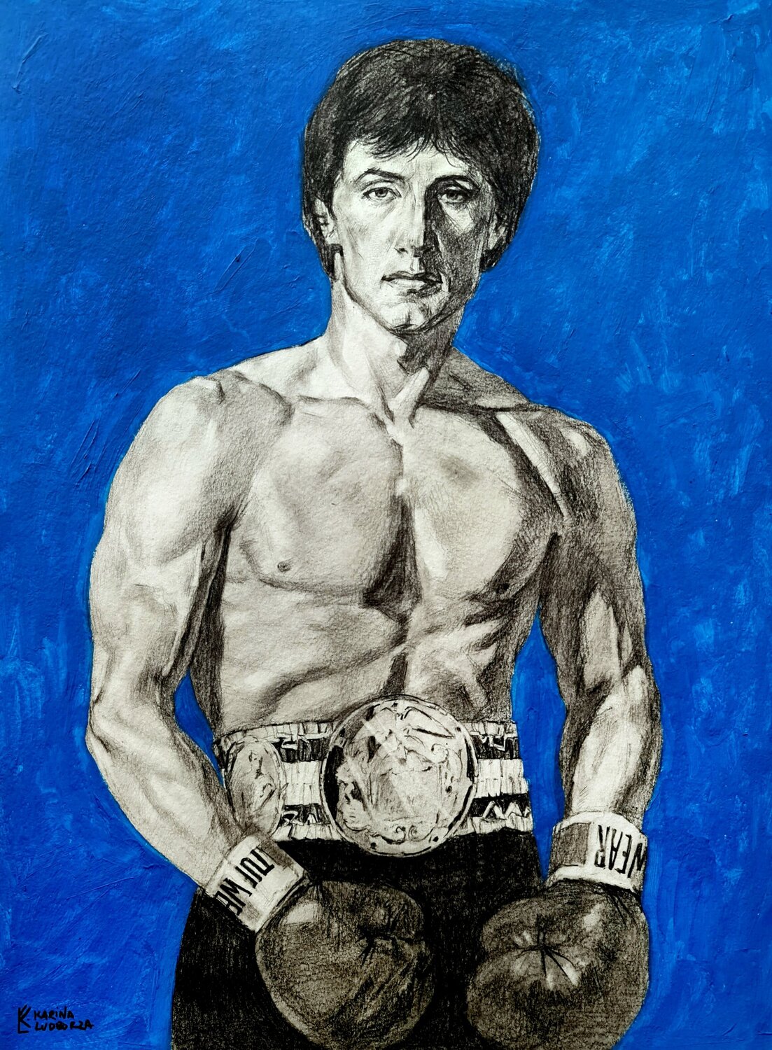 Rocky Balboa Karina Ludborzha Drawing for sale