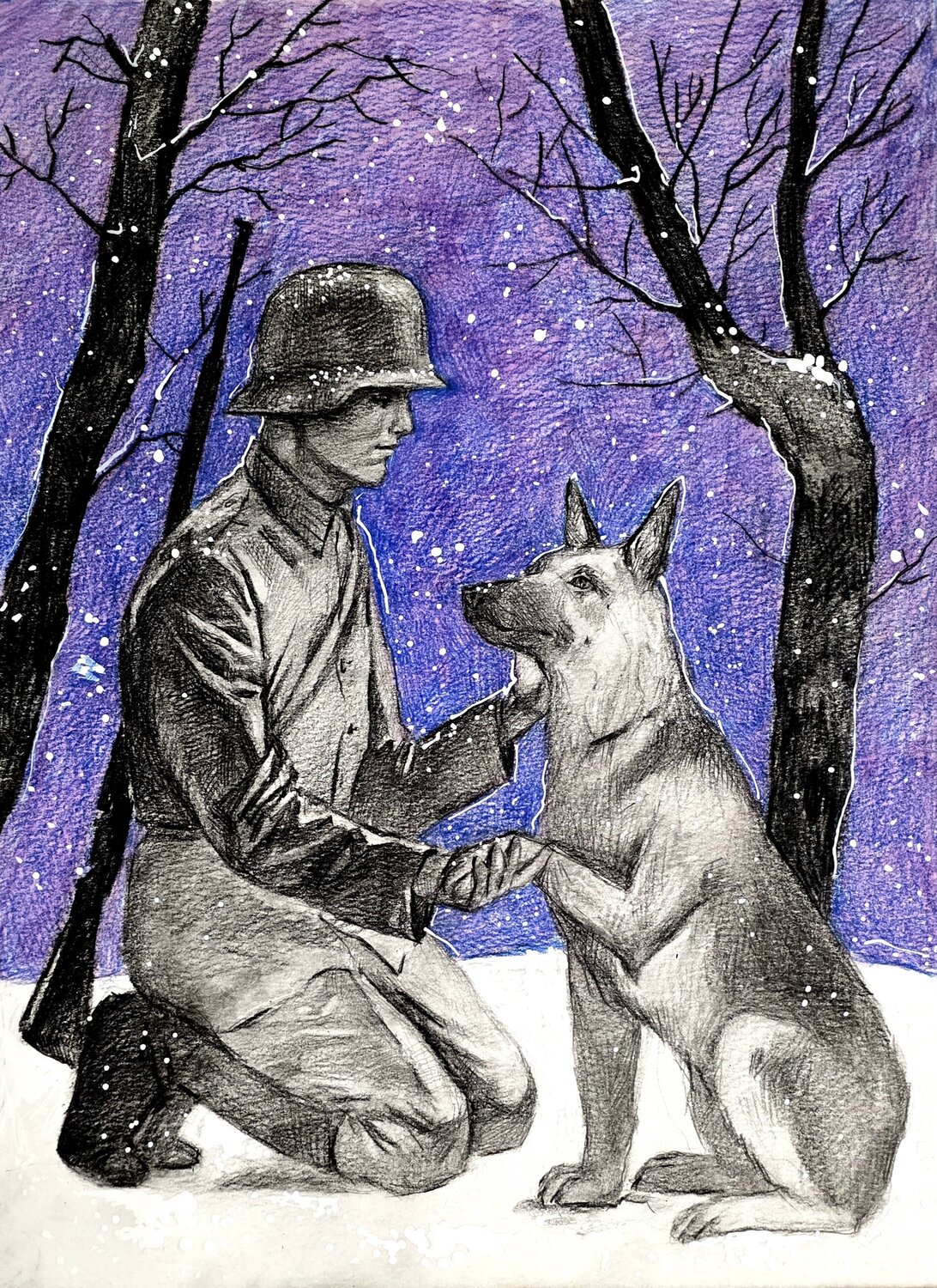 Treuer Freund Karina Ludborzha Drawing for sale