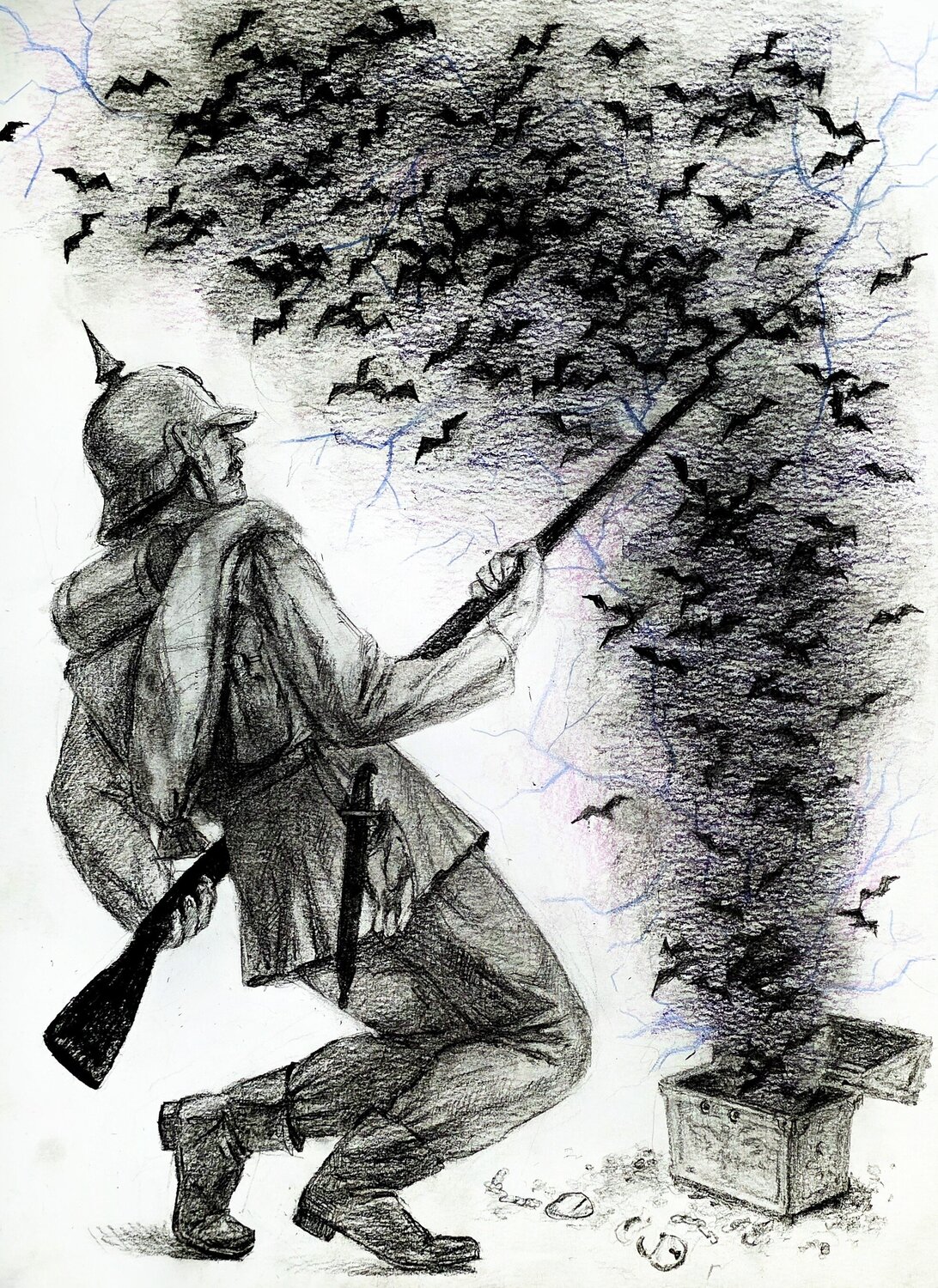 Die Büchse der Pandora Karina Ludborzha Drawing for sale