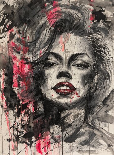 Marilyn Monroe Study von Ben Goymour, Zeichnungen kaufen auf Select