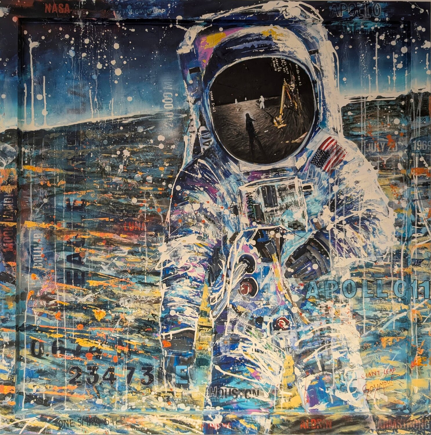 Apollo 11 Ben Goymour Original painting for sale
