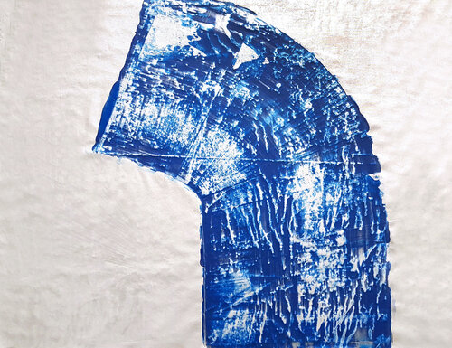 Blue Silver Style by Jürgen Angeler, Painting for Sale on Select