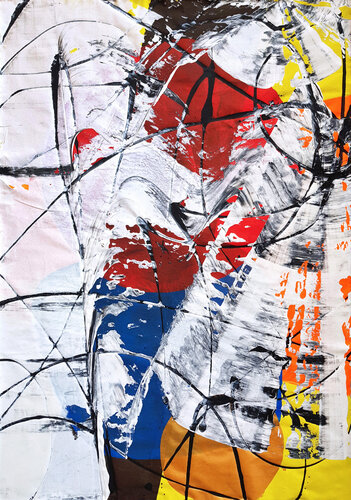 The Motorcyclist by Jürgen Angeler, Painting for Sale on Select