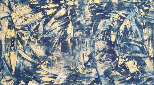Blue Golden Jungle by Jürgen Angeler, Painting for Sale on Select