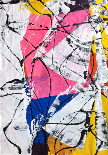 The Pink Flame by Jürgen Angeler, Painting for Sale on Select