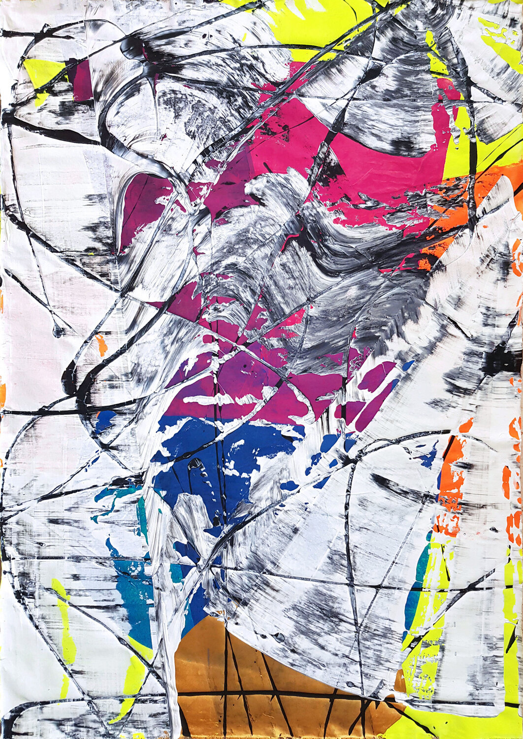 Psychedelic Rocket Jürgen Angeler Original painting for sale