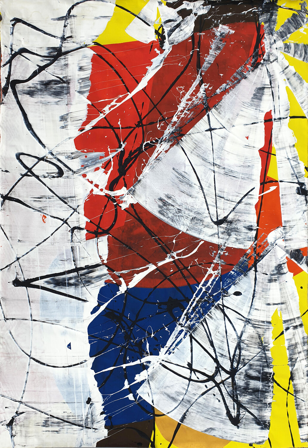 Red Flower Jürgen Angeler Original painting for sale