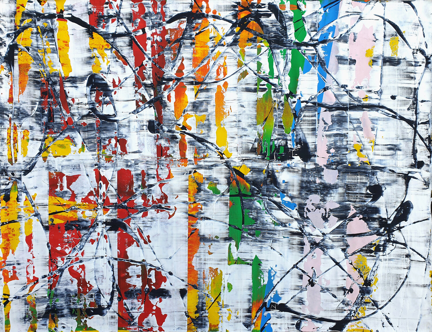 Multicoloured Crystals Jürgen Angeler Original painting for sale