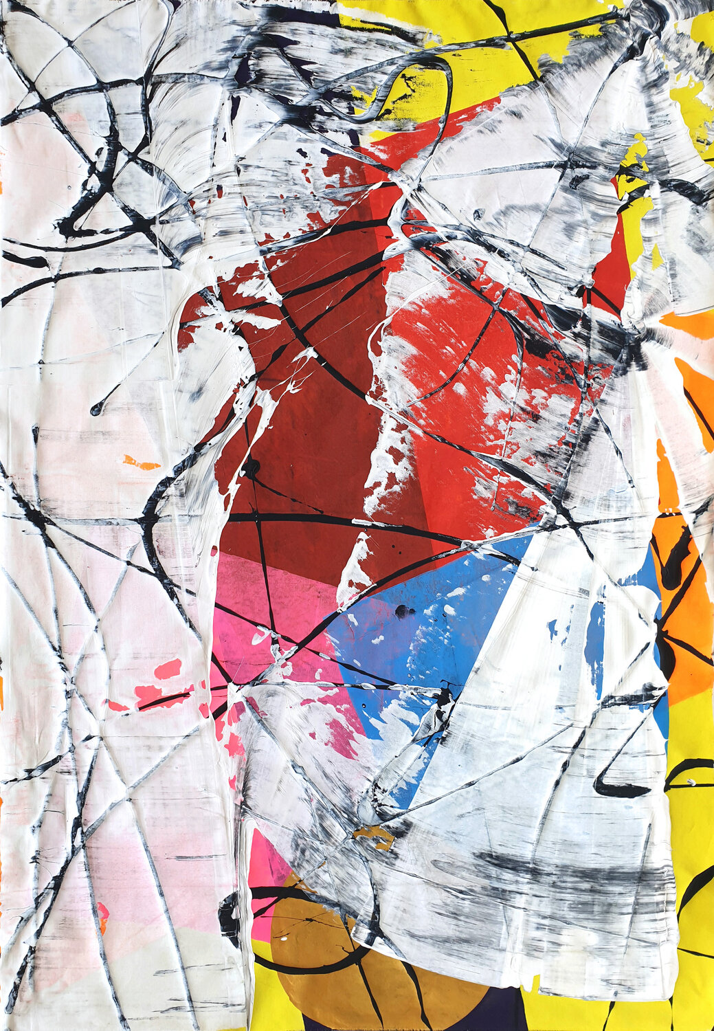3D Colourful Bird Jürgen Angeler Original painting for sale