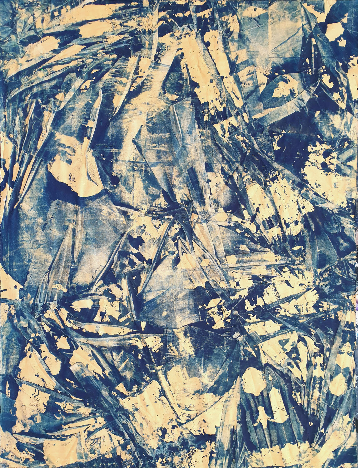 Golden Vibrating Bell Jürgen Angeler Original painting for sale