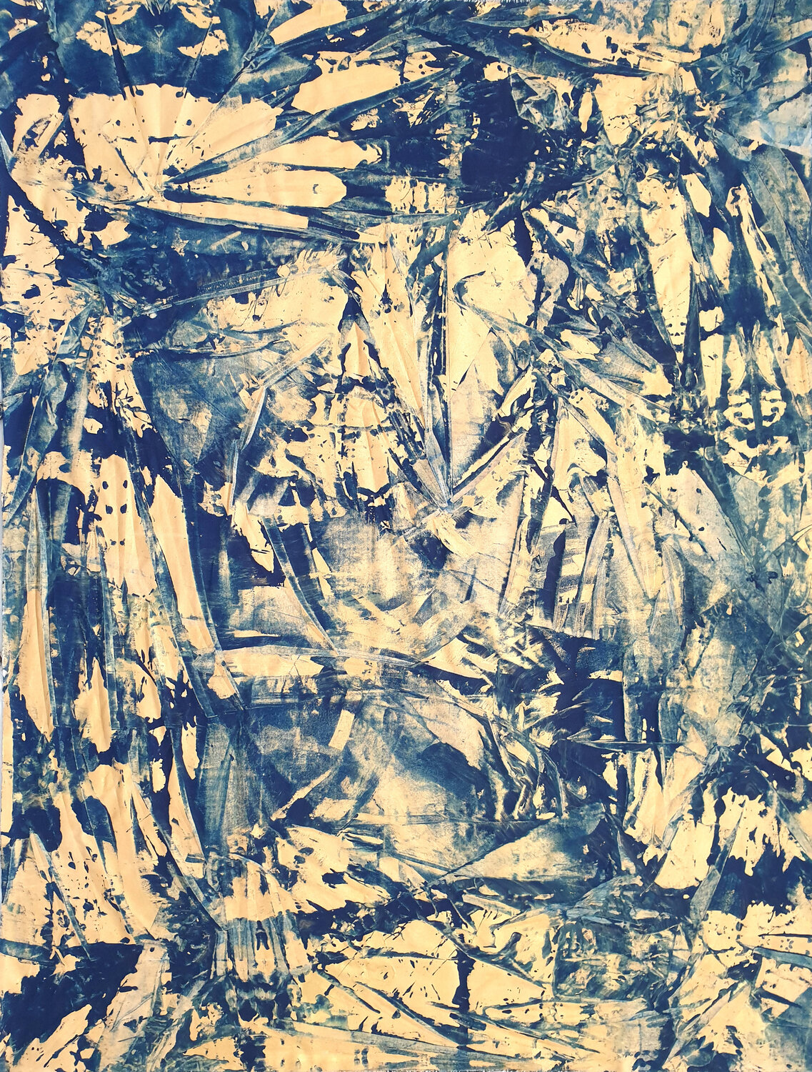 Golden Eccentric Bird Jürgen Angeler Original painting for sale