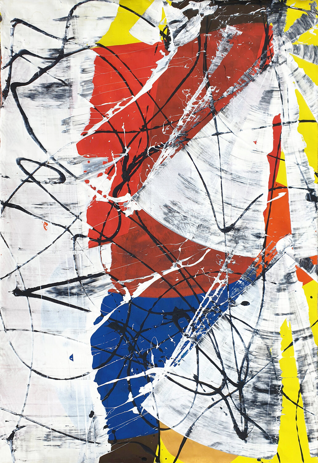 Red Flower Jürgen Angeler Original painting for sale