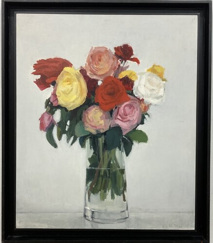 FLOWERS IN A VASE by Antonio Mateos Prieto, Painting for Sale on Select