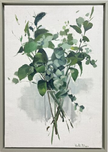 Hojas en jarrón by Antonio Mateos Prieto, Painting for Sale on Select