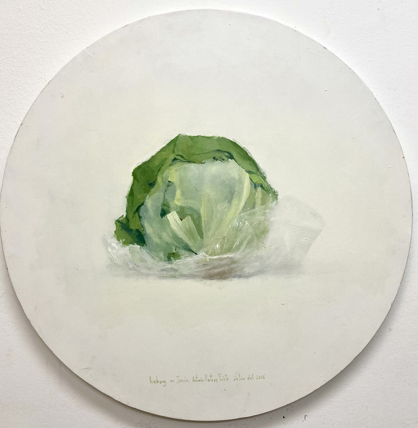 Iceberg en tondo Antonio Mateos Prieto Original painting for sale