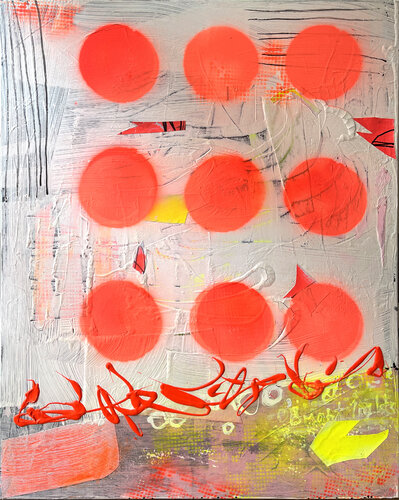 Morning with red headlights by Karen und Simone Lehmann, Painting for Sale on Select