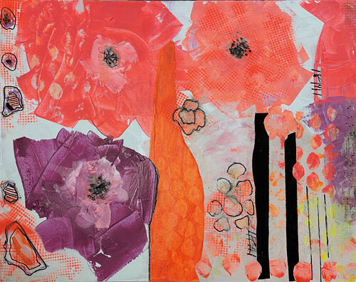 Pink Blossom Time by Karen und Simone Lehmann, Painting for Sale on Select