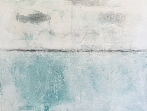 blue-turquoise sea surface by Karen und Simone Lehmann, Painting for Sale on Select
