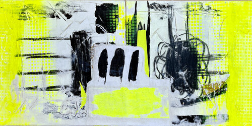 urban shadows in the backlight- dyptich by Karen und Simone Lehmann, Painting for Sale on Select
