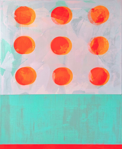Dots N1 - Several Suns by Karen und Simone Lehmann, Painting for Sale on Select