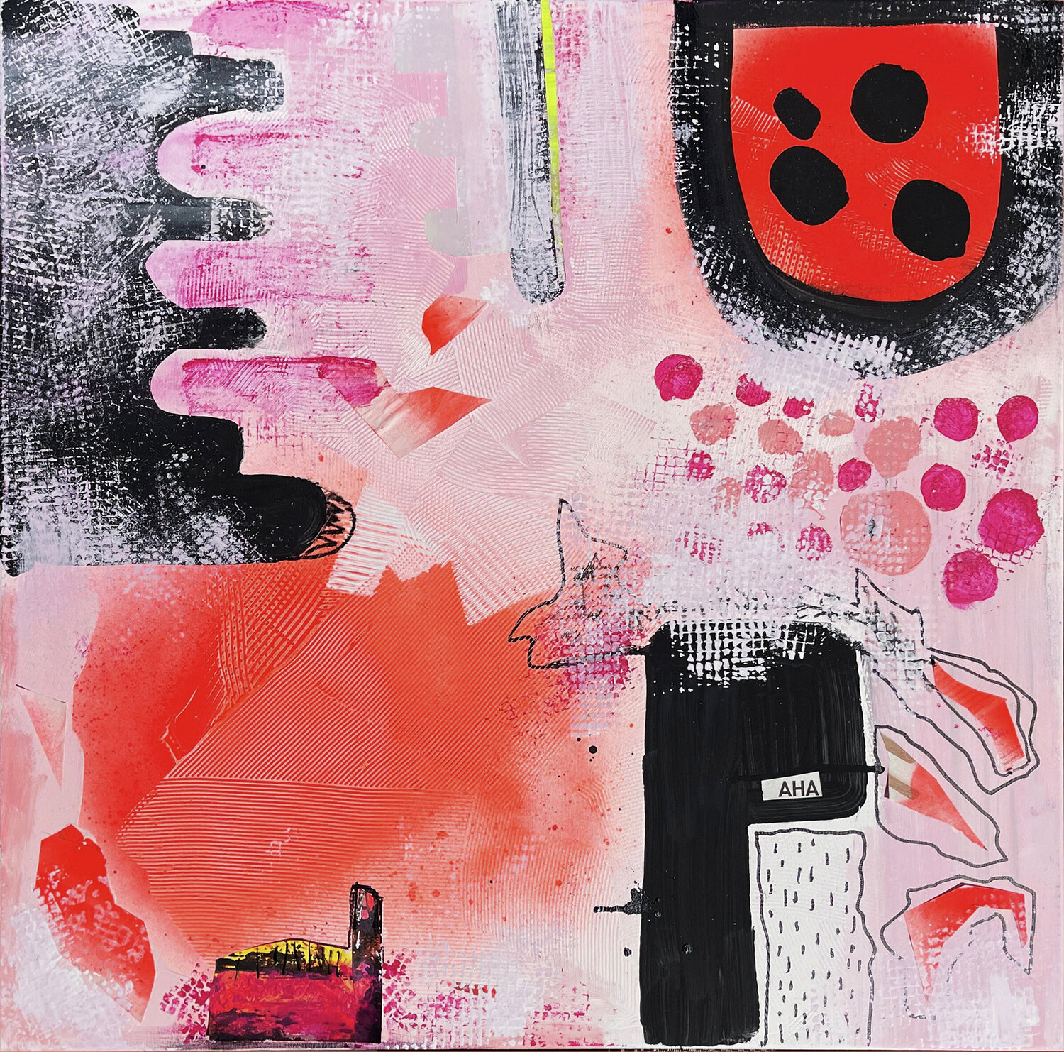 Yes - pink! Karen und Simone Lehmann Original painting for sale