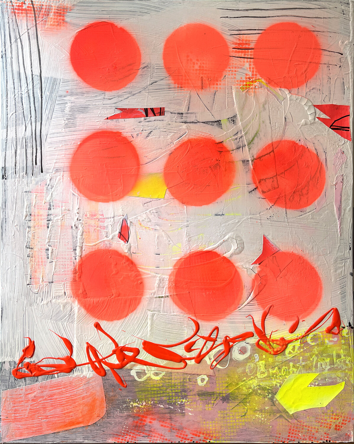Morning with red headlights Karen und Simone Lehmann Original painting for sale