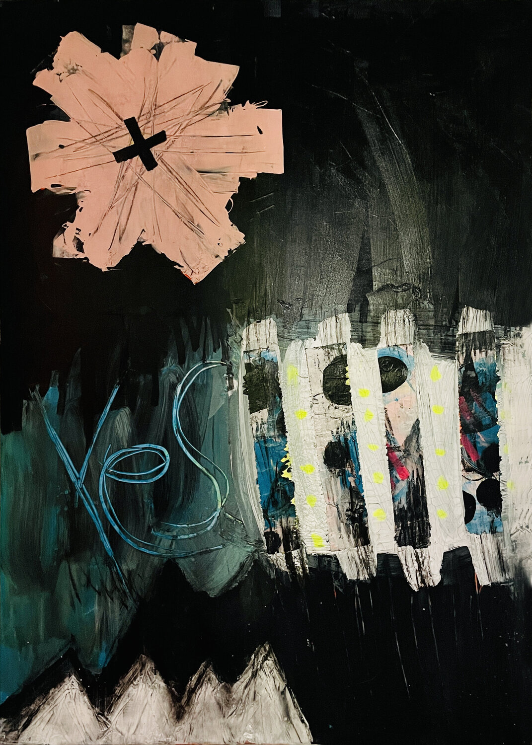 Four reasons for yes! Karen und Simone Lehmann Original painting for sale