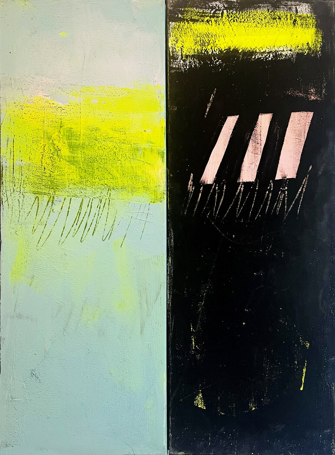 Sunny clouds - Diptychon, 2-teilig Karen und Simone Lehmann Original painting for sale