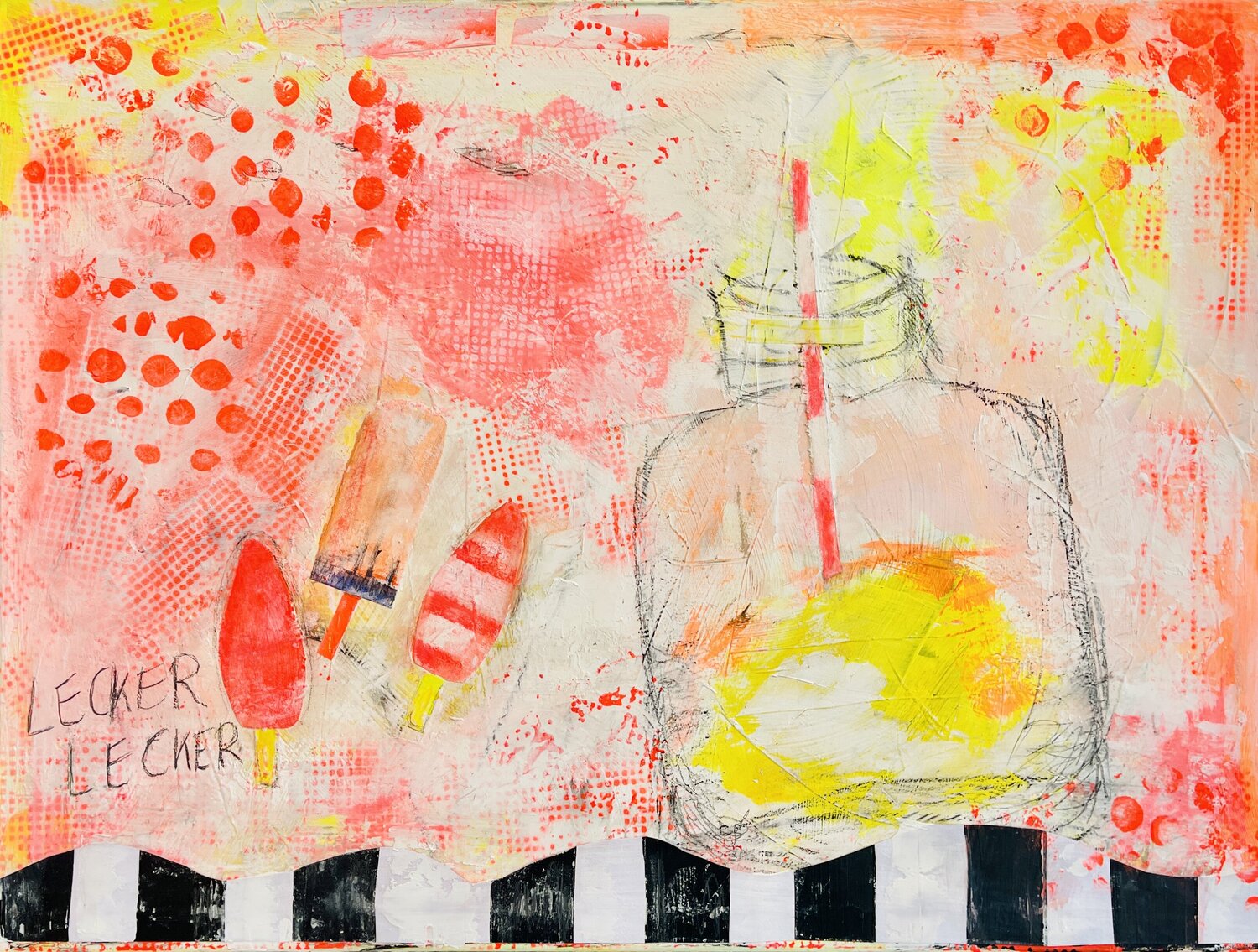 Lecker - Lecker Karen und Simone Lehmann Original painting for sale