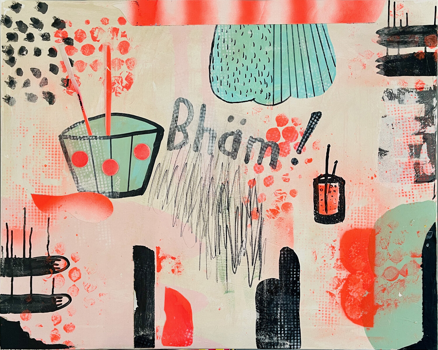 Bhäm! Karen und Simone Lehmann Original painting for sale