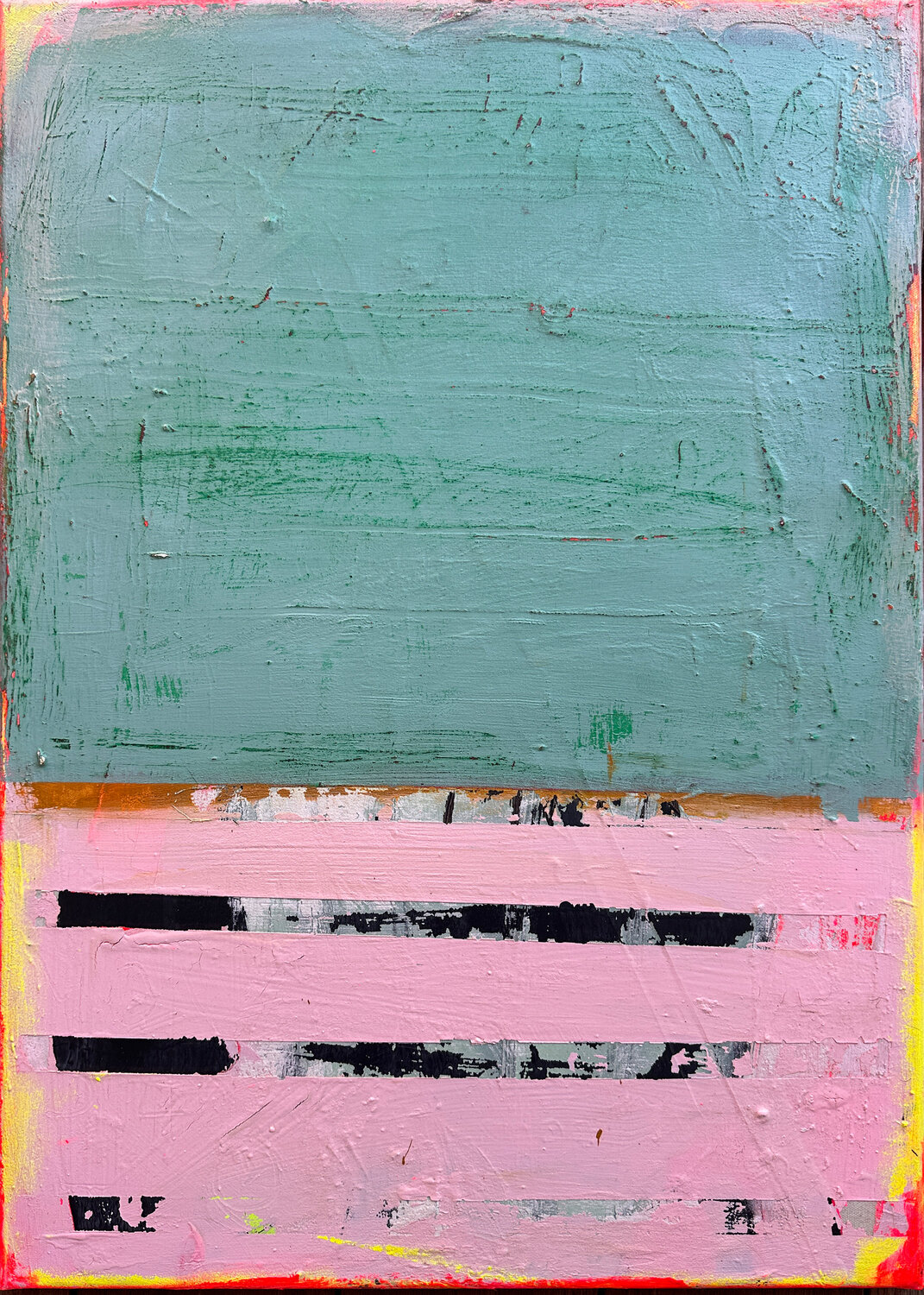 Vintage Stripes Karen und Simone Lehmann Original painting for sale