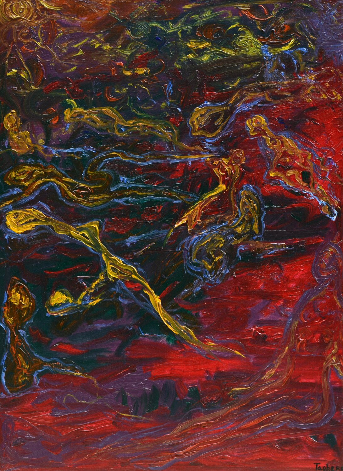 Guess the meaning Art Taghera Original painting for sale