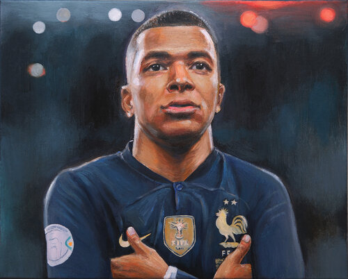 Kylian Mbappé by Lena Krashevka, Painting for Sale on Select