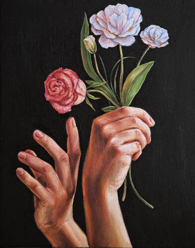 Touch and Bloom by Lena Krashevka, Painting for Sale on Select
