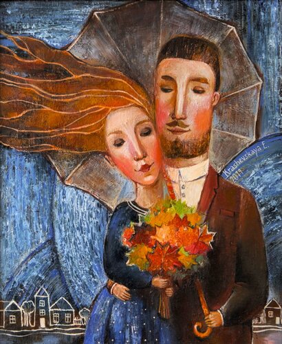 Maple bouquet by Lena Krashevka, Painting for Sale on Select