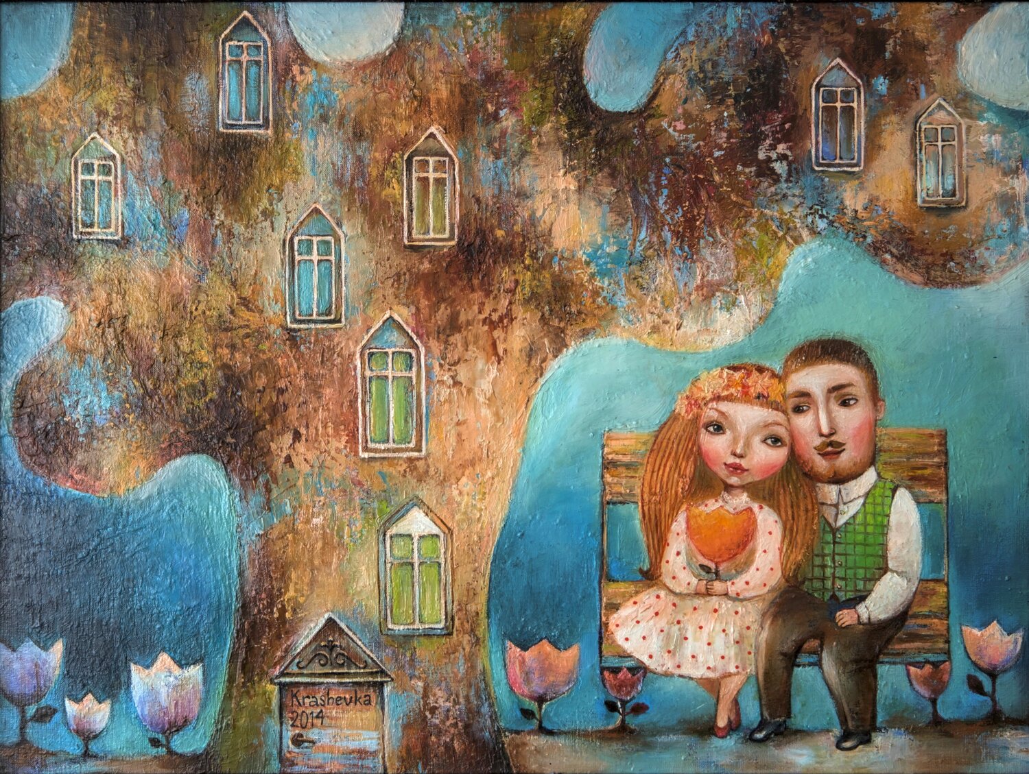 Rendezvous Lena Krashevka Original painting for sale