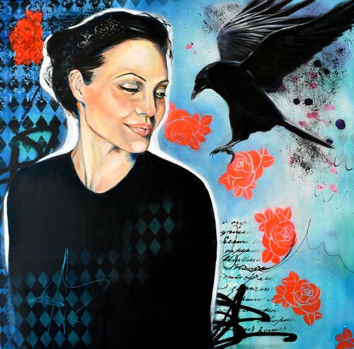 "Angelina Jolie" by Bianca Lever, Painting for Sale on Select