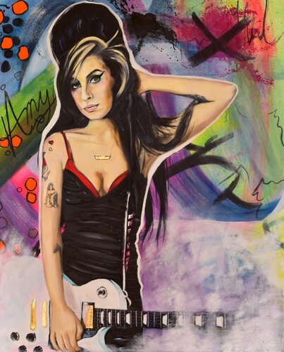 "Amy Winehouse" by Bianca Lever, Painting for Sale on Select