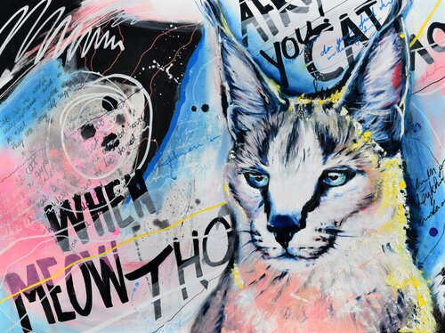 "Cool Cat" by Bianca Lever, Painting for Sale on Select